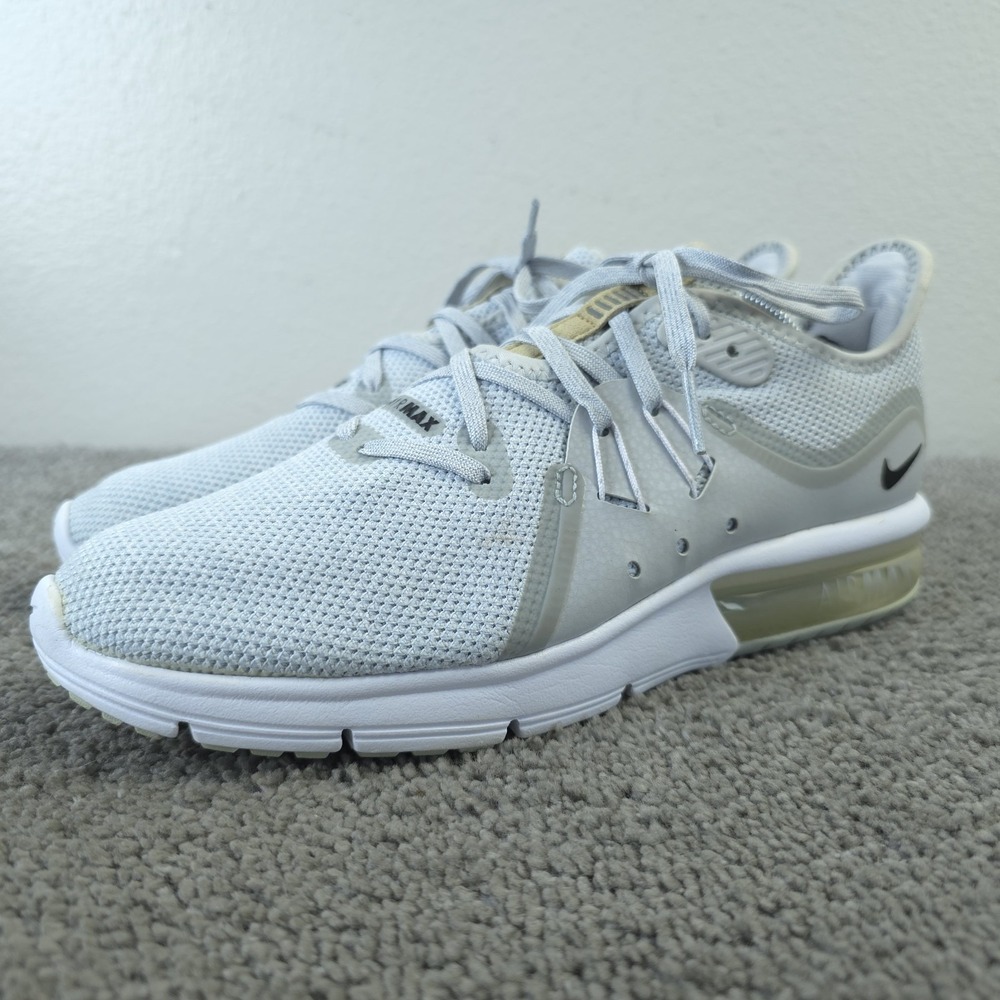 Nike Air Max Sequent 3 Womens Size 8 Running Shoes 908993-008 Pure Platinum